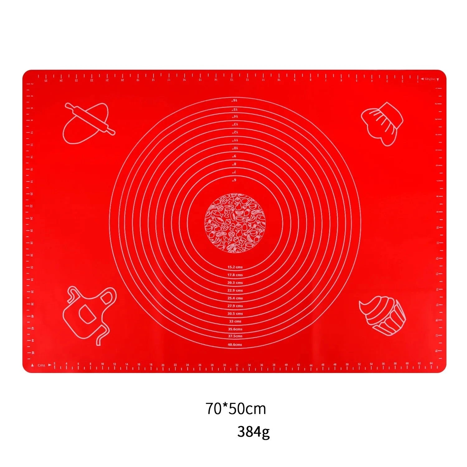 Red Silicone Rolling Mats for Baking