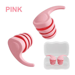 Pink Reusable Sound Insulation Silicone Earplugs