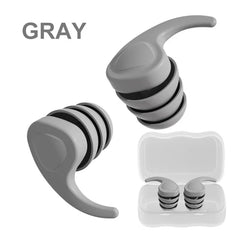 Grey Reusable Sound Insulation Silicone Earplugs