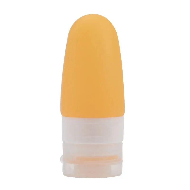 orange Silicone Leak Proof Travelling Lotion Bottle