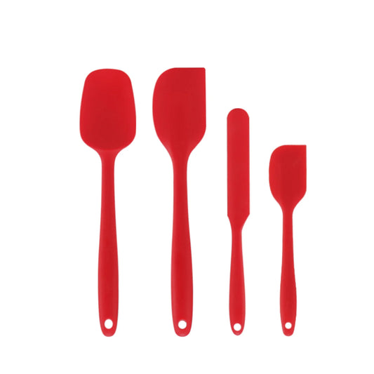 Red Non-Stick Silicone Spatula Set