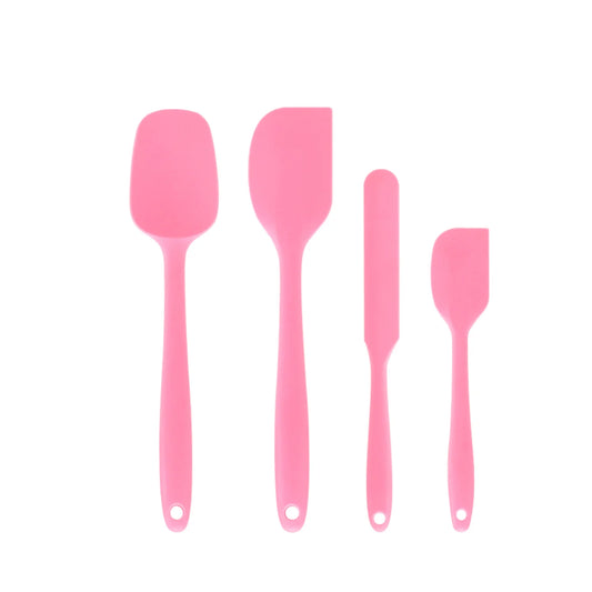 Pink Non-Stick Silicone Spatula Set