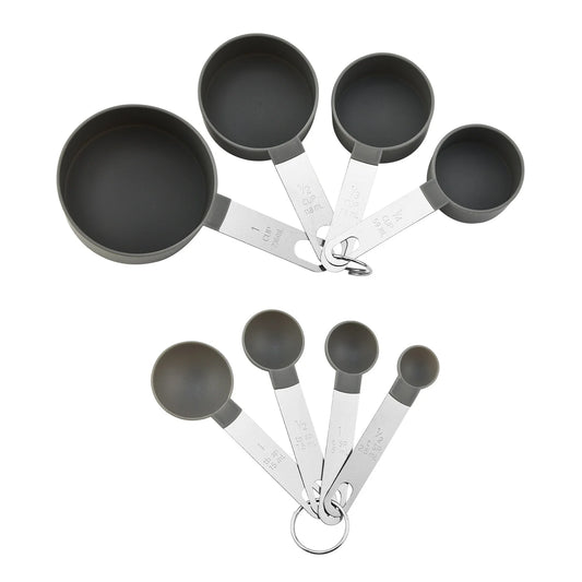 Gray 8-piece Silicone Measuring Spoon Set