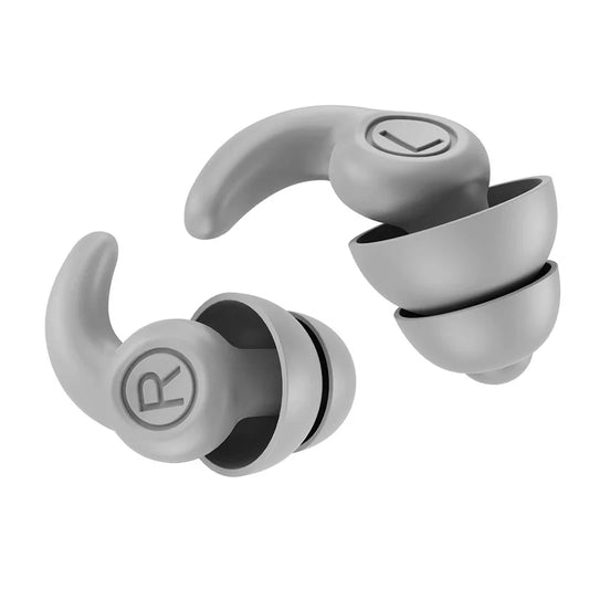 Grey 1 Pair Silicone Ear Plugs