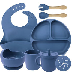 8-piece silicone baby meal set