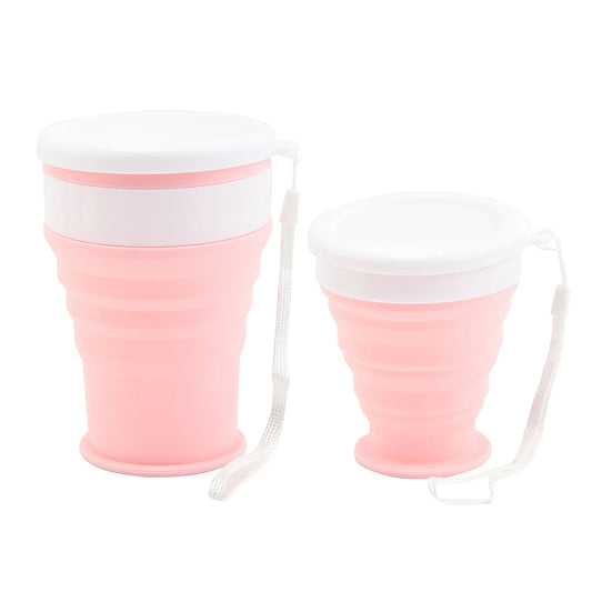 Pink Silicone Folding Cup