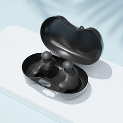 Without nose clip Black Black Silicone Ear Plugs And Nose Clip Set