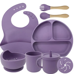 8-piece silicone baby meal set