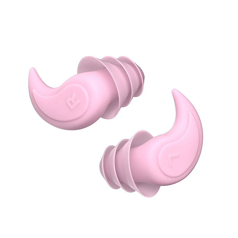 Pink Silicone Swimming Earplugs