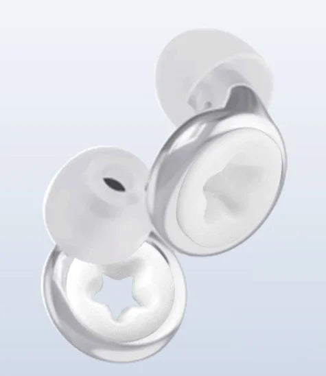 White Five Star Design Silicone Earplugs