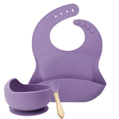 Purple 3-Piece Baby Feeding Set