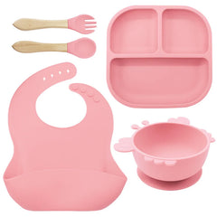 8-piece Bear Silicone Baby Utensils | Feeding Set