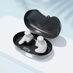 Without nose clip Black White Silicone Ear Plugs And Nose Clip Set