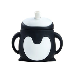 Black Cartoon Shaped Silicone Baby Feeding Cups