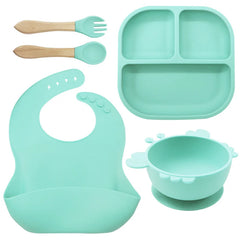 8-piece Bear Silicone Baby Utensils | Feeding Set