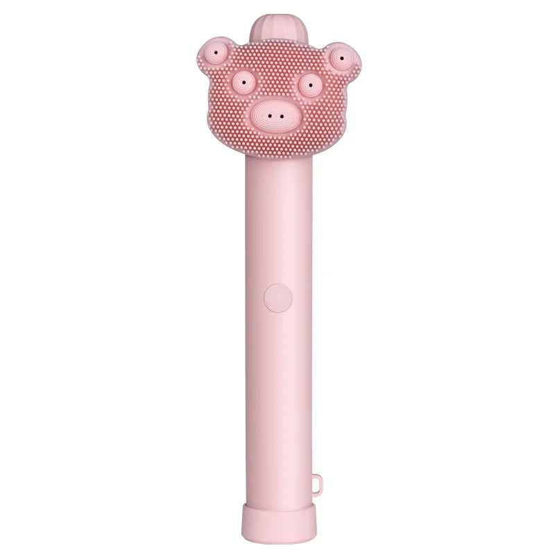 Pink Silicone Body Scrubber for Kids