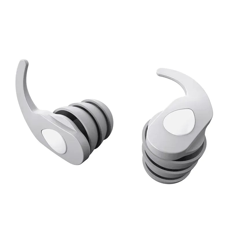 Grey 1 Pair Silicone Earplugs for Sleeping