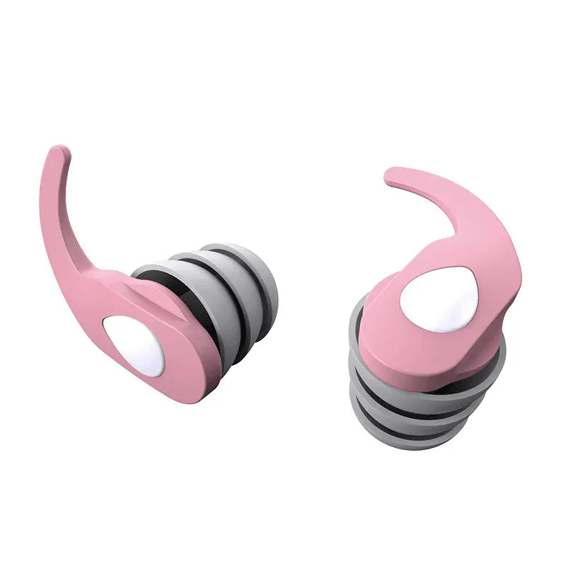 Pink 1 Pair Silicone Earplugs for Sleeping