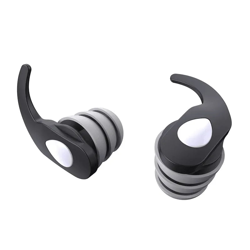 Black 1 Pair Silicone Earplugs for Sleeping