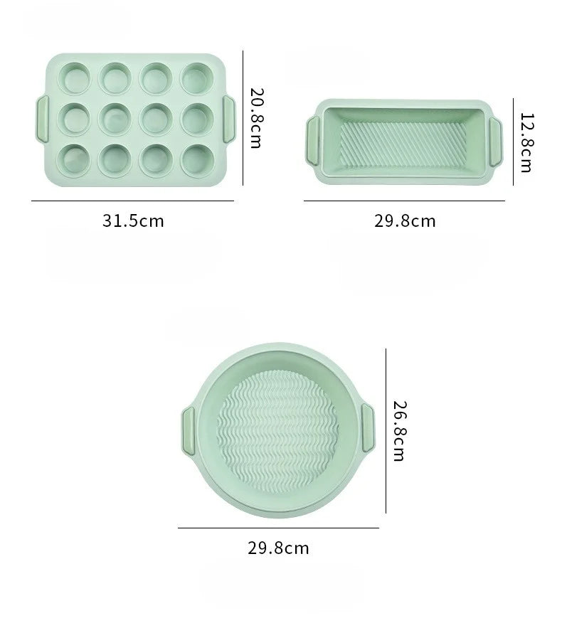 9x Silicone Cake Mold