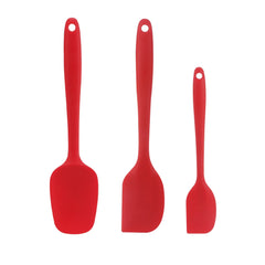 Red 3x Silicone Spatulas Set