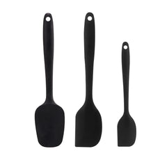 Set of 3 Black 3x Silicone Spatulas Set